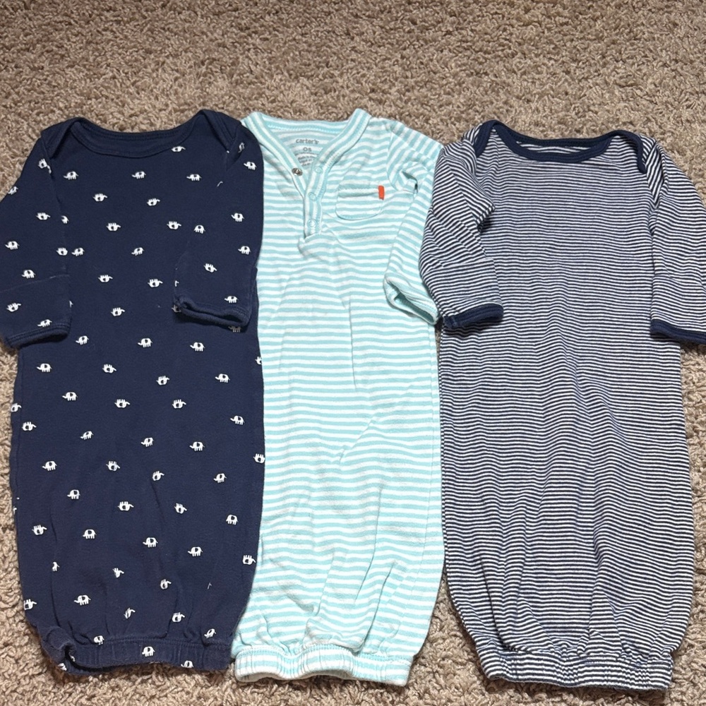 Carter's Navy and Aqua baby Sleep Sacks size OS